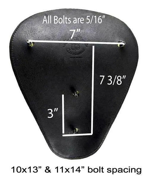 Spring Seat Chopper Bobber Harley Sportster Honda 10x13 BlkBrn Oak Leaf Leather
