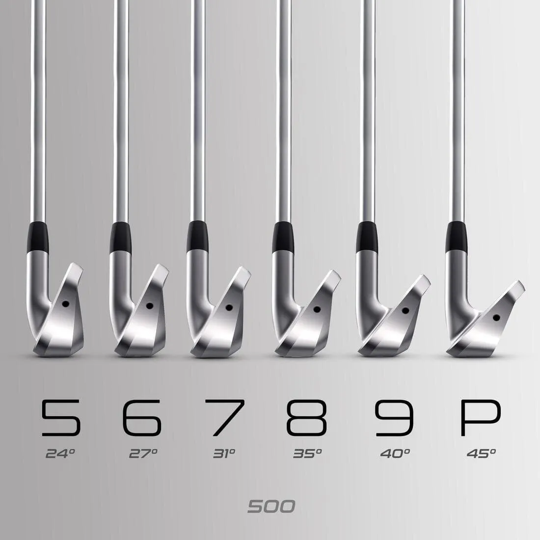 Série fers golf gaucher taille 1 vitesse lente - INESIS 500