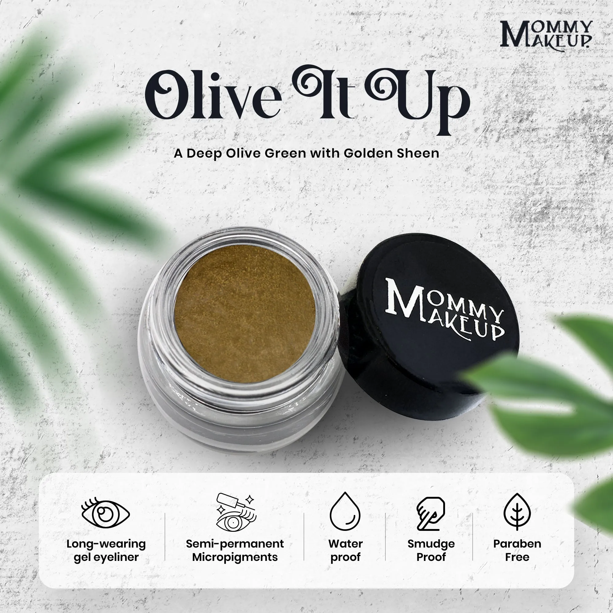 Stay Put Waterproof Gel Eyeliner w/ Micropigments - Olive It Up