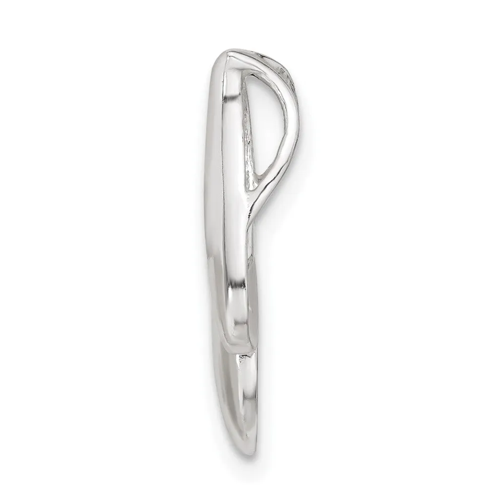 Sterling Silver Polished CZ Slide