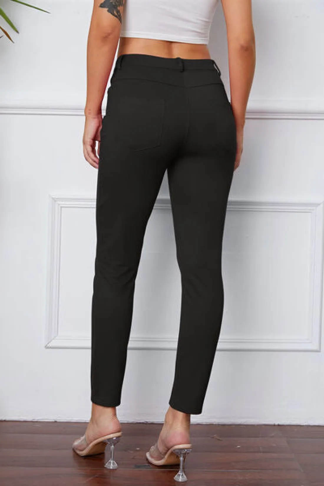 Stretchy Skinny Fitted Ankle Pants