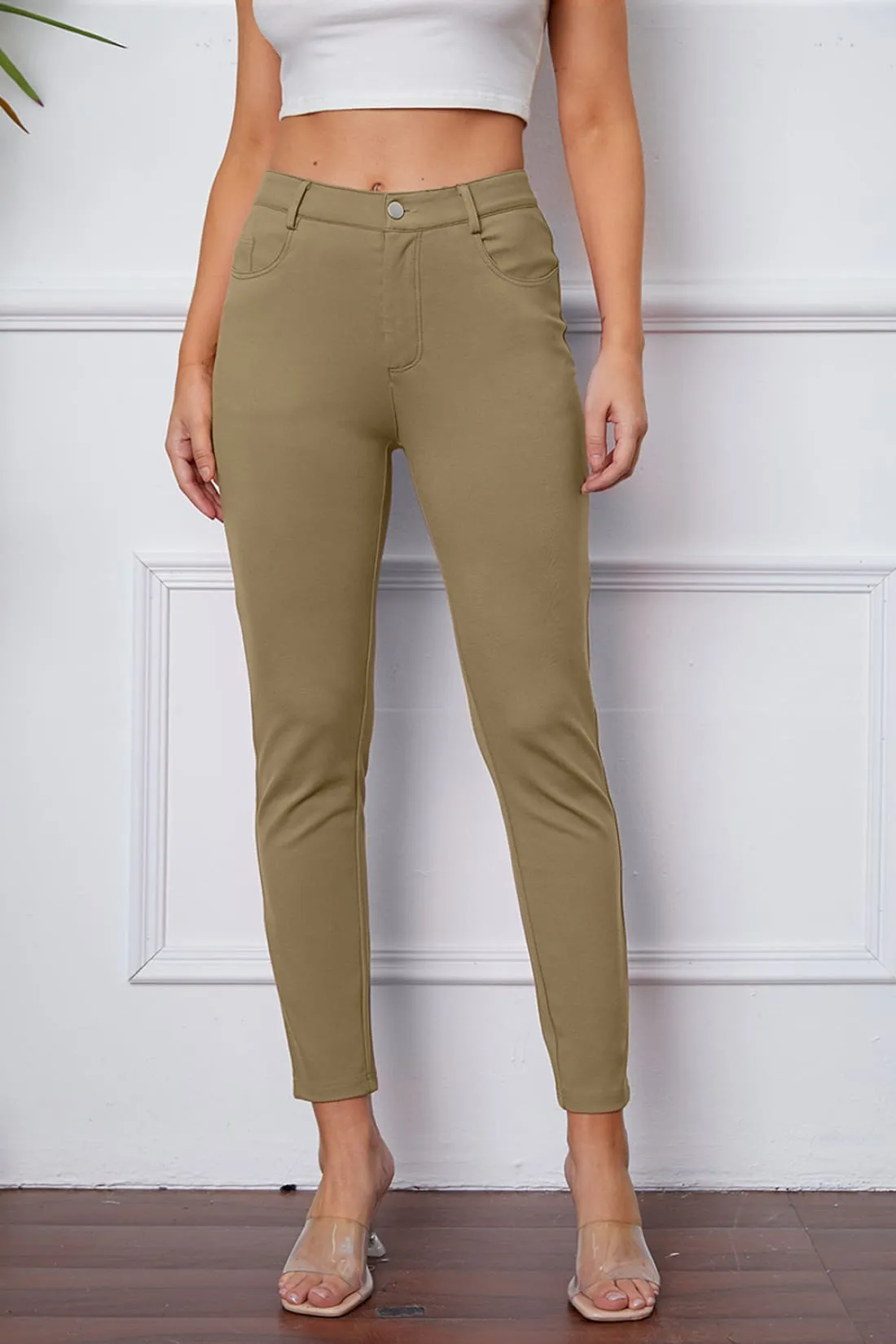 Stretchy Skinny Fitted Ankle Pants