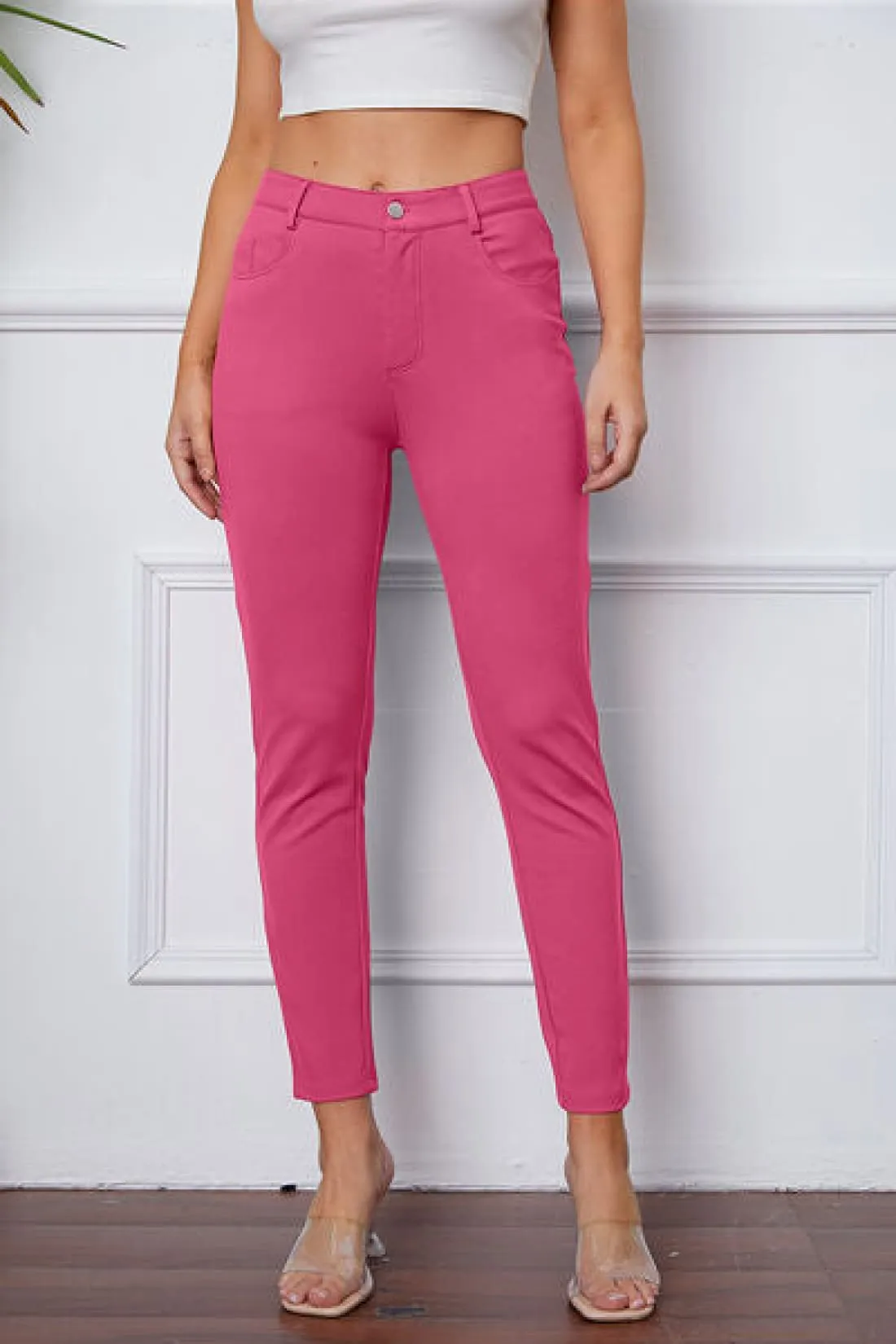 Stretchy Skinny Fitted Ankle Pants