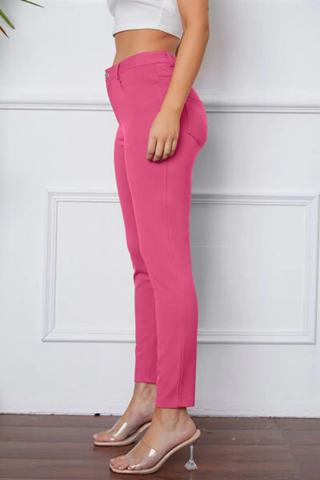Stretchy Skinny Fitted Ankle Pants