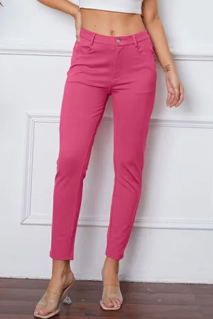 Stretchy Skinny Fitted Ankle Pants