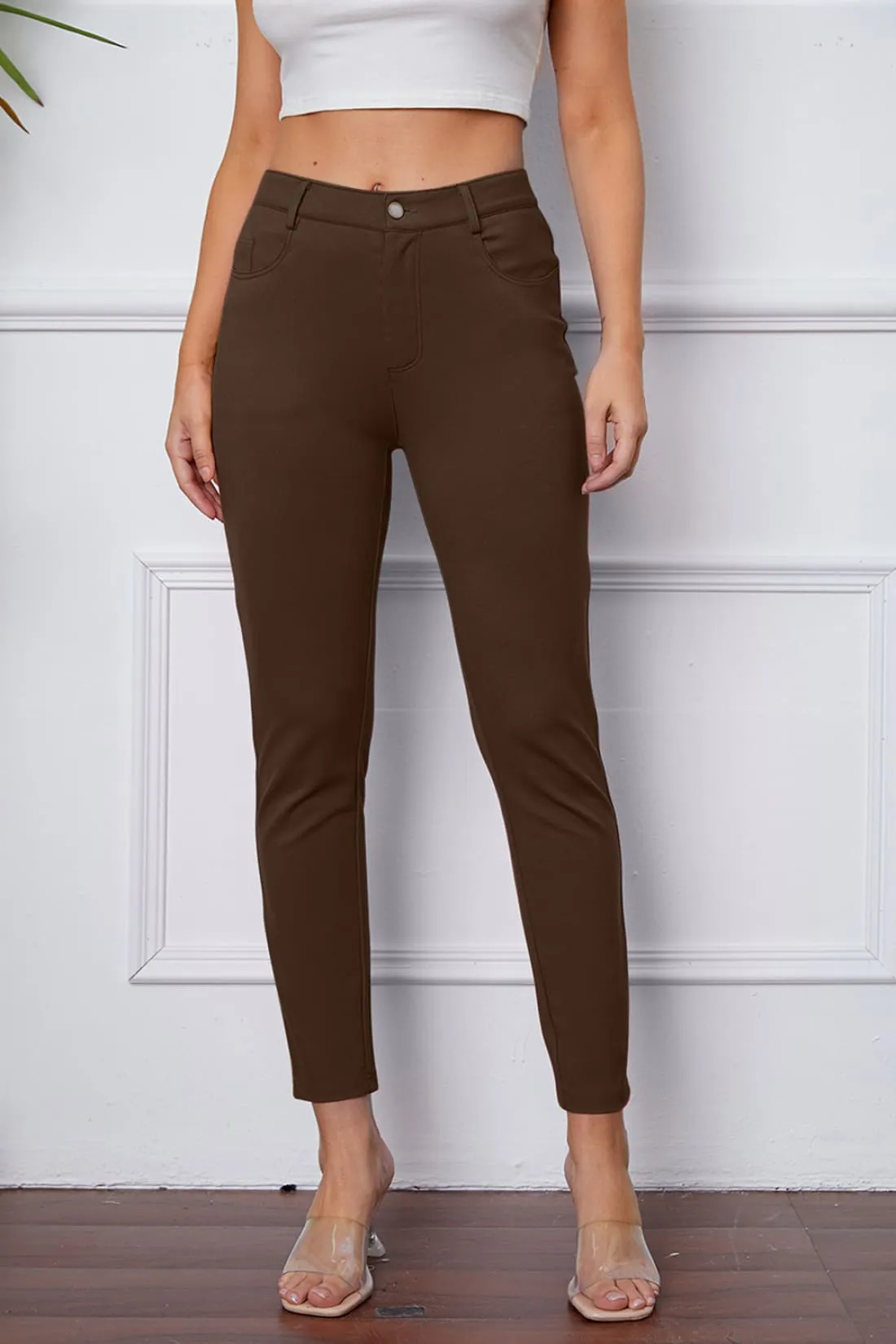 Stretchy Skinny Fitted Ankle Pants