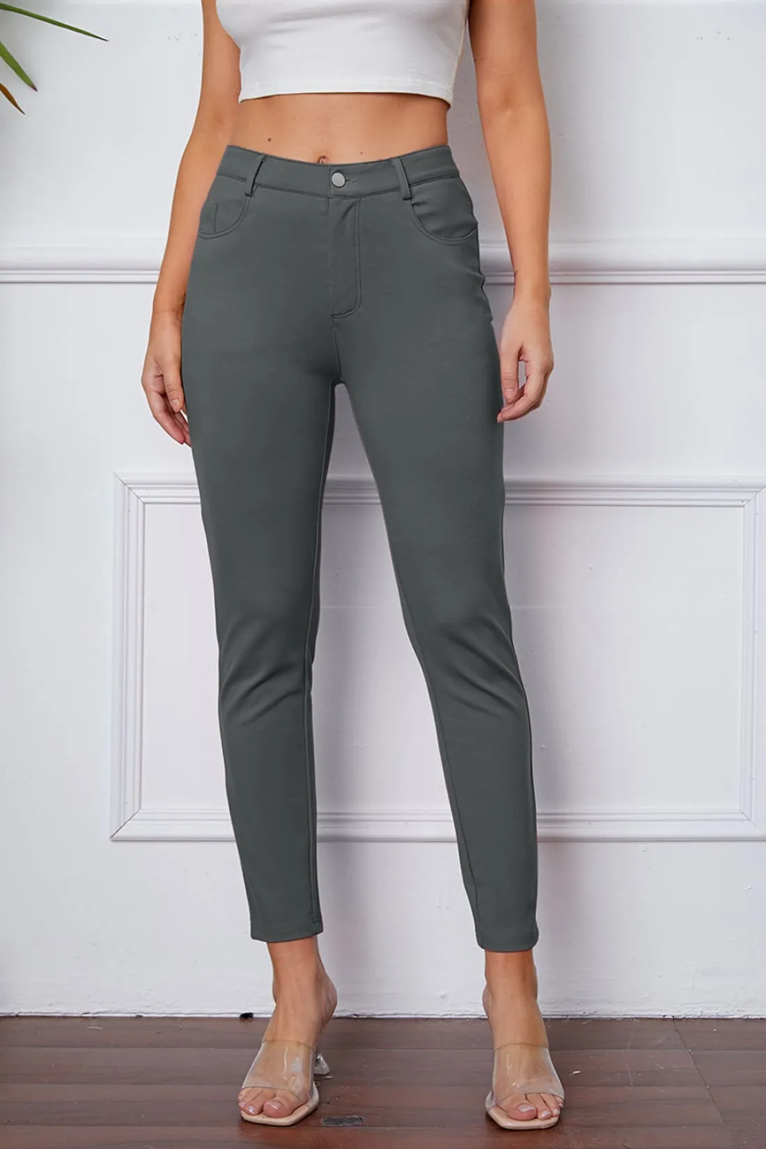 Stretchy Skinny Fitted Ankle Pants