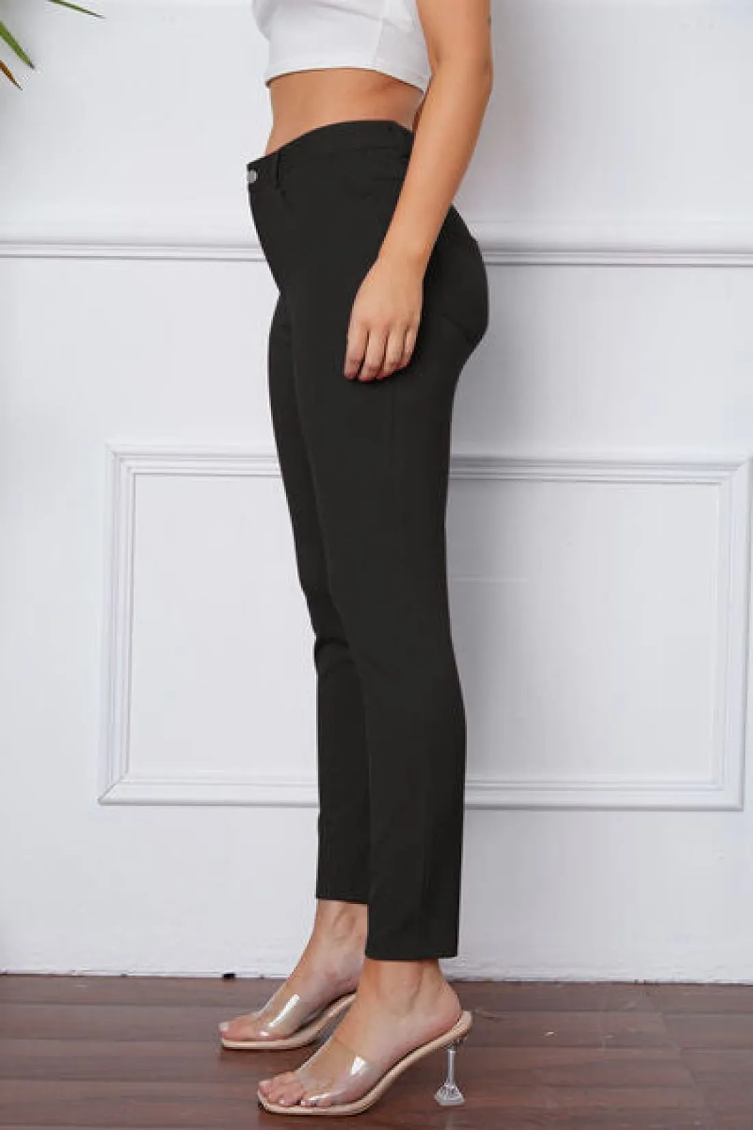 Stretchy Skinny Fitted Ankle Pants