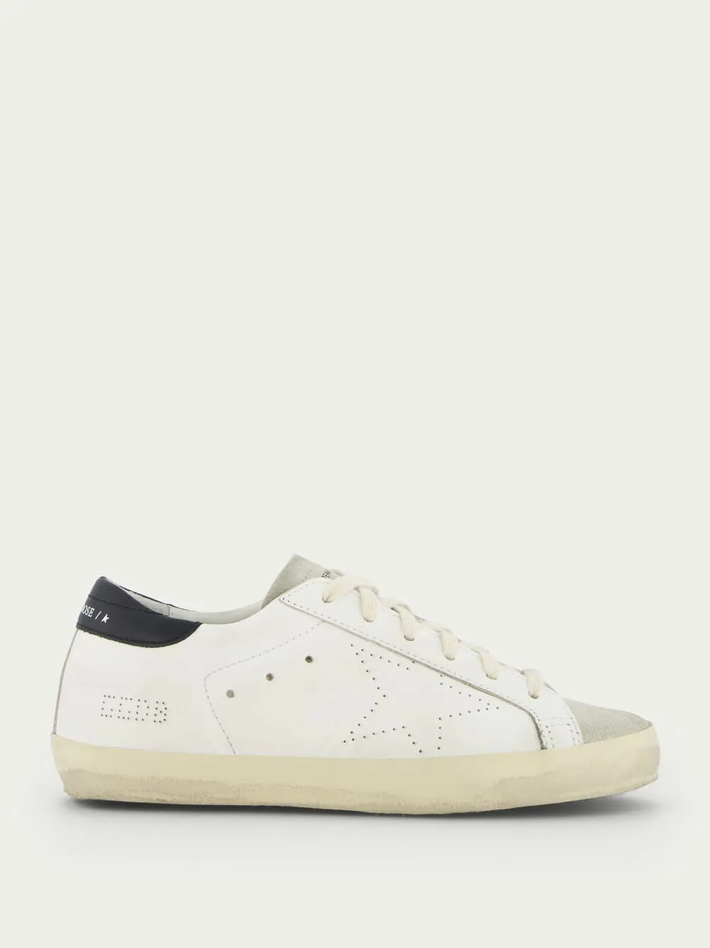 Super-Star Distressed Lace-Up Sneakers