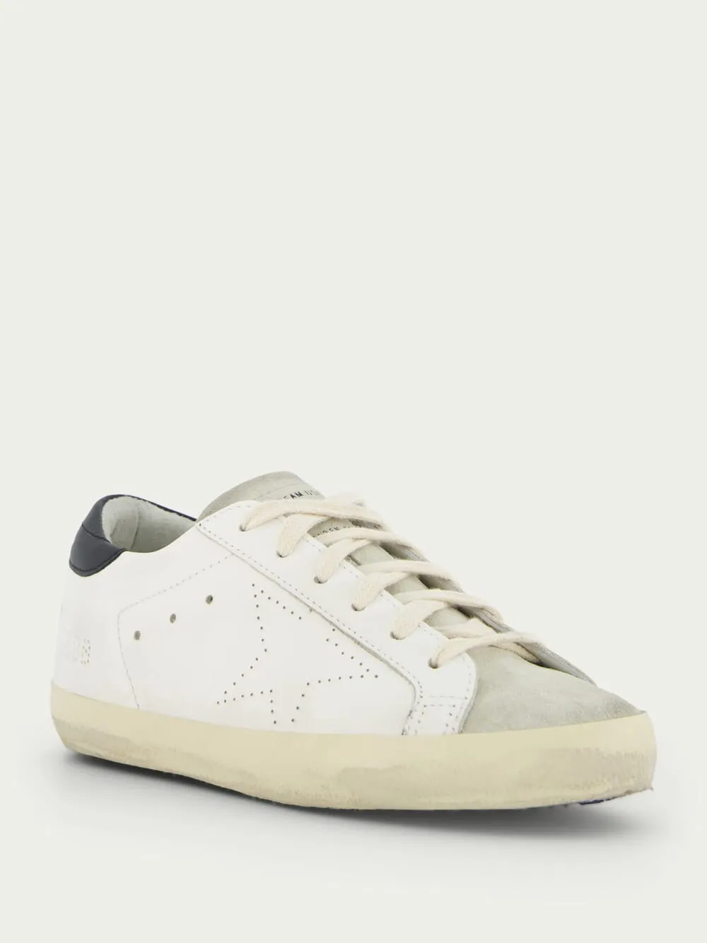 Super-Star Distressed Lace-Up Sneakers