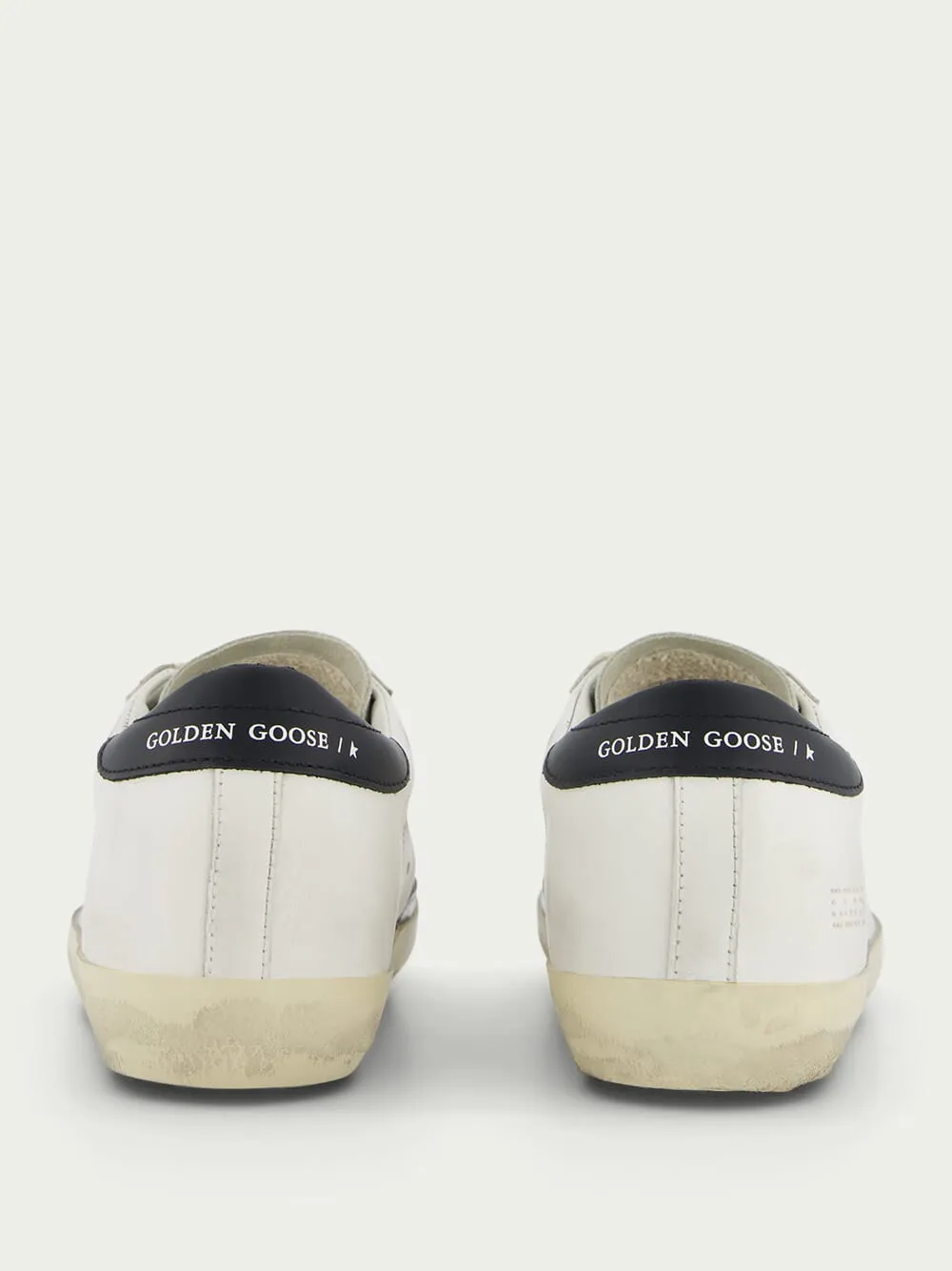 Super-Star Distressed Lace-Up Sneakers