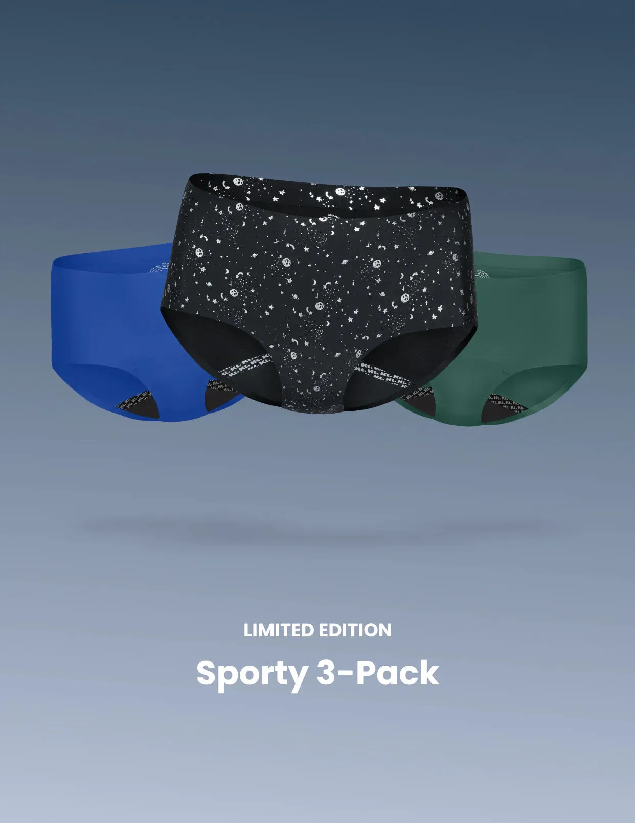 Teen Leakproof UltraThin No-Show Boyshort 3-Pack - Kit