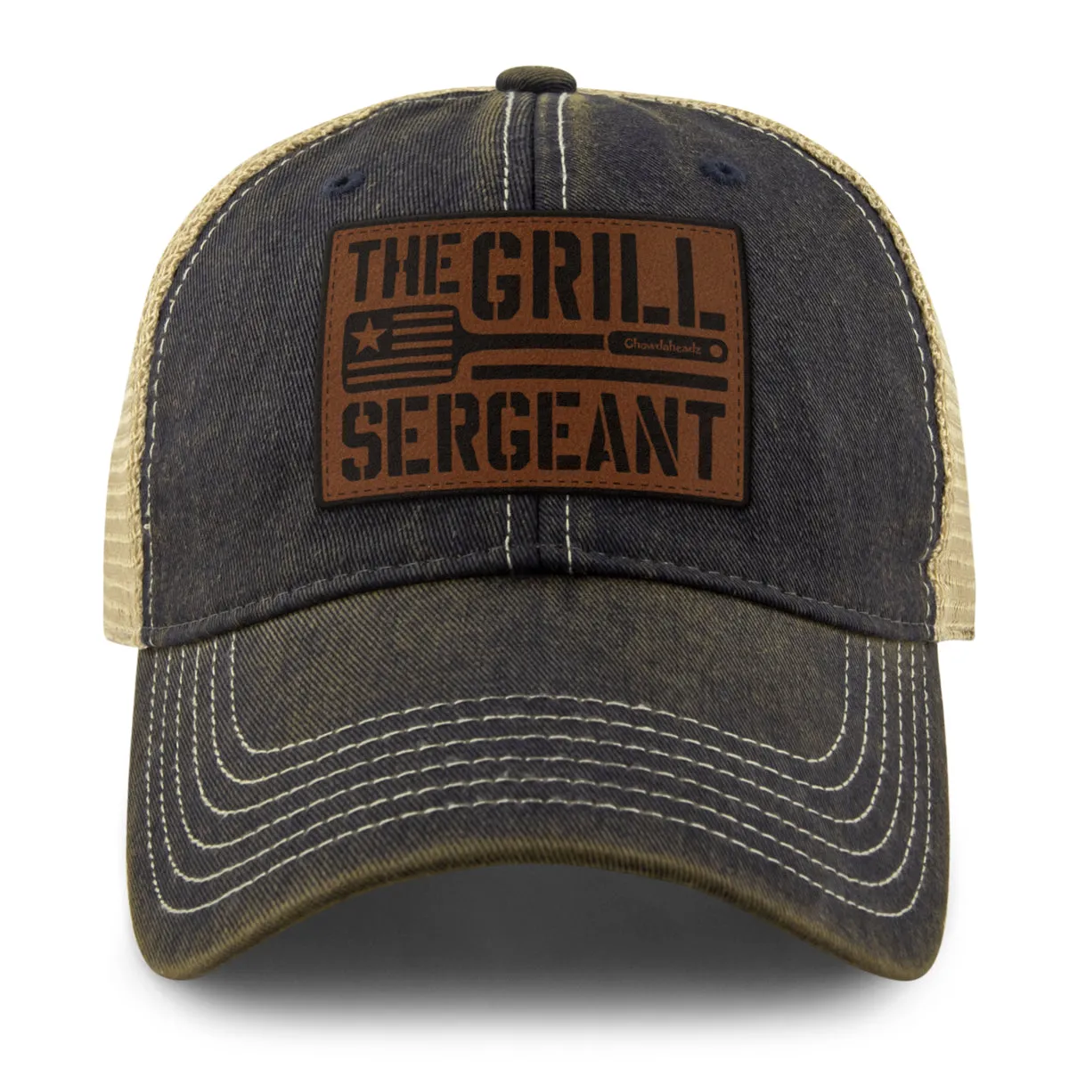 The Grill Sergeant Leather Patch Dirty Water Trucker