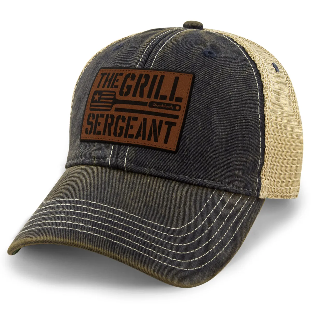 The Grill Sergeant Leather Patch Dirty Water Trucker