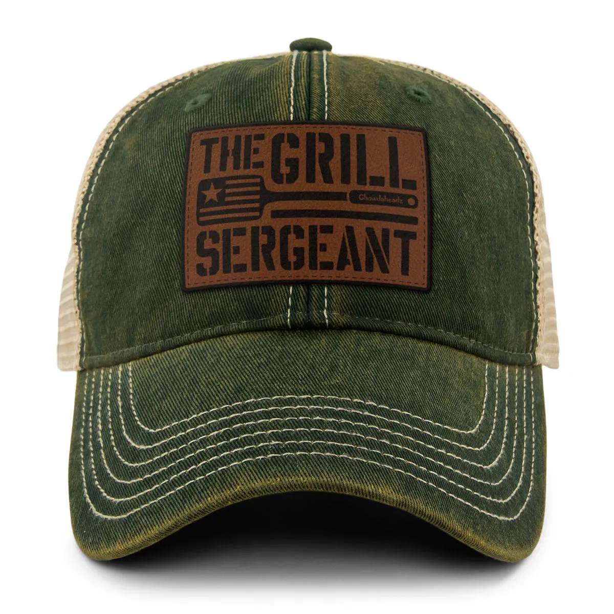 The Grill Sergeant Leather Patch Dirty Water Trucker