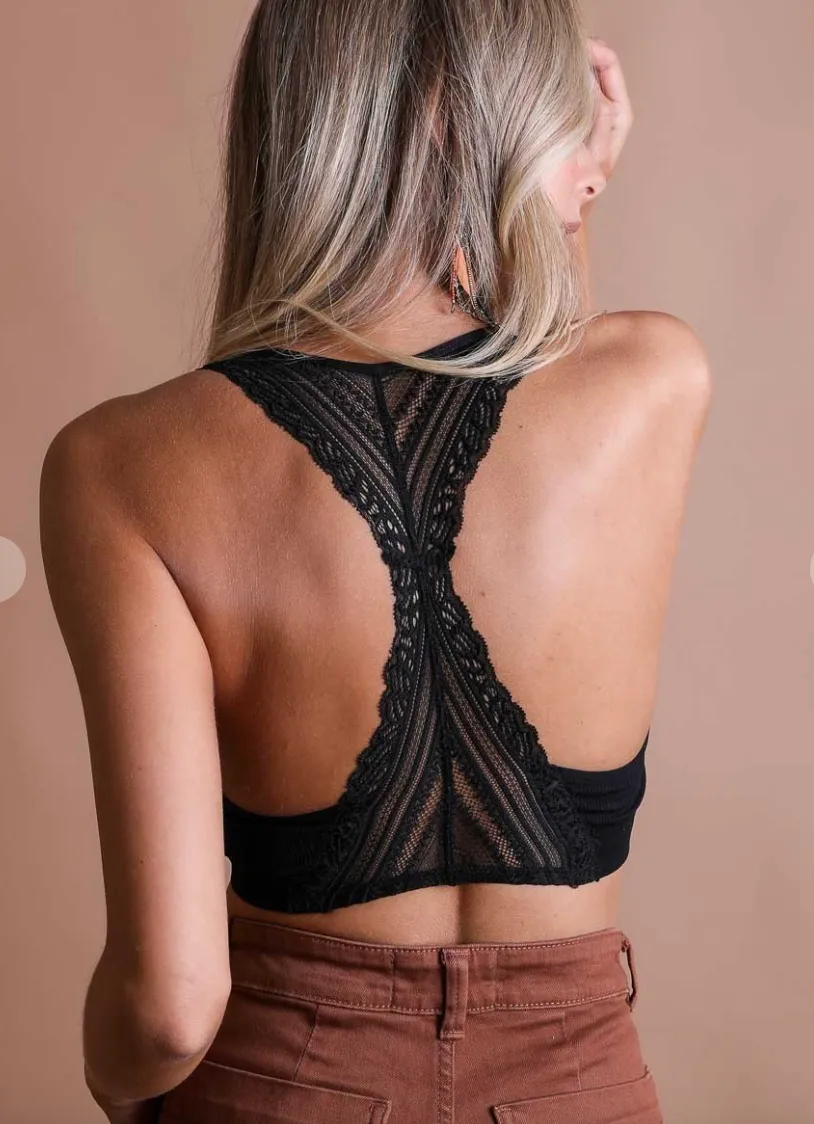 The Kayla Seamless Lace Racerback Bralette