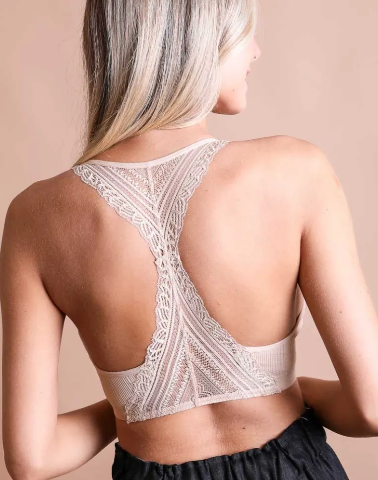 The Kayla Seamless Lace Racerback Bralette