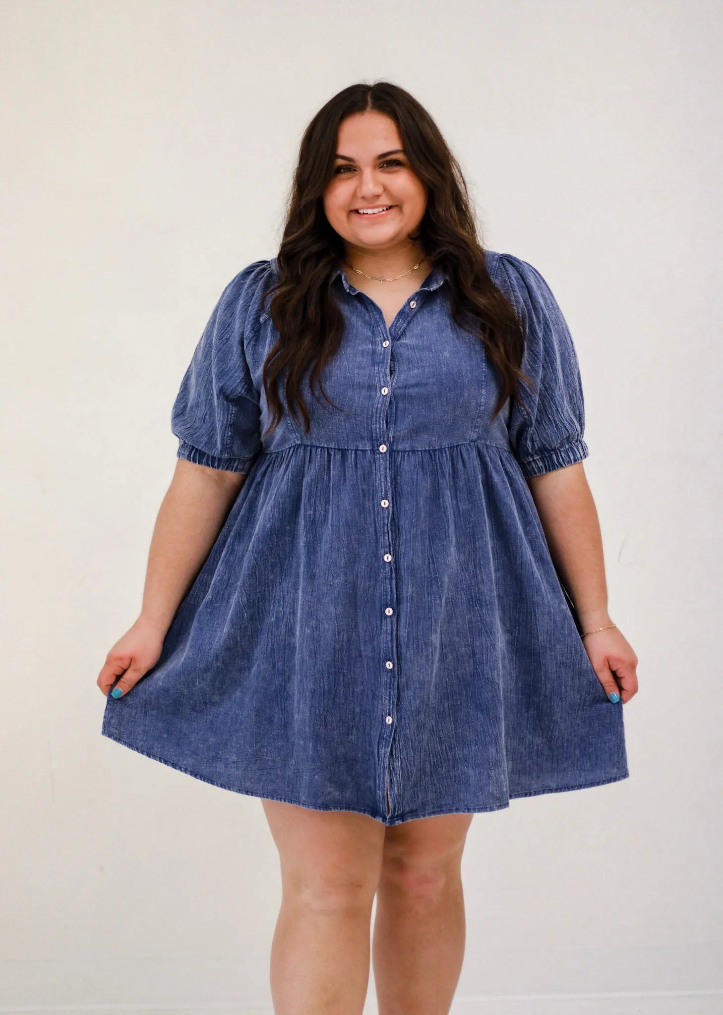 The Stunner Dress in Blue