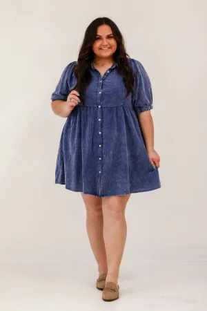 The Stunner Dress in Blue