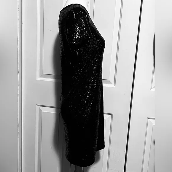 Tiana B. Sequins bodycon midi dress size M Black NWT