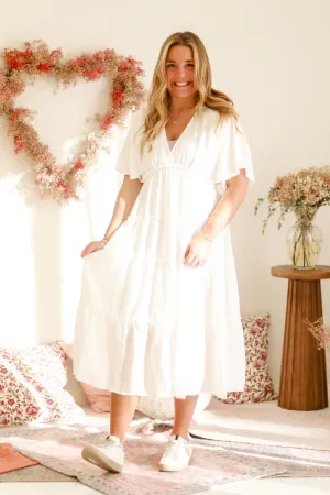 Time to Breathe Dress in White