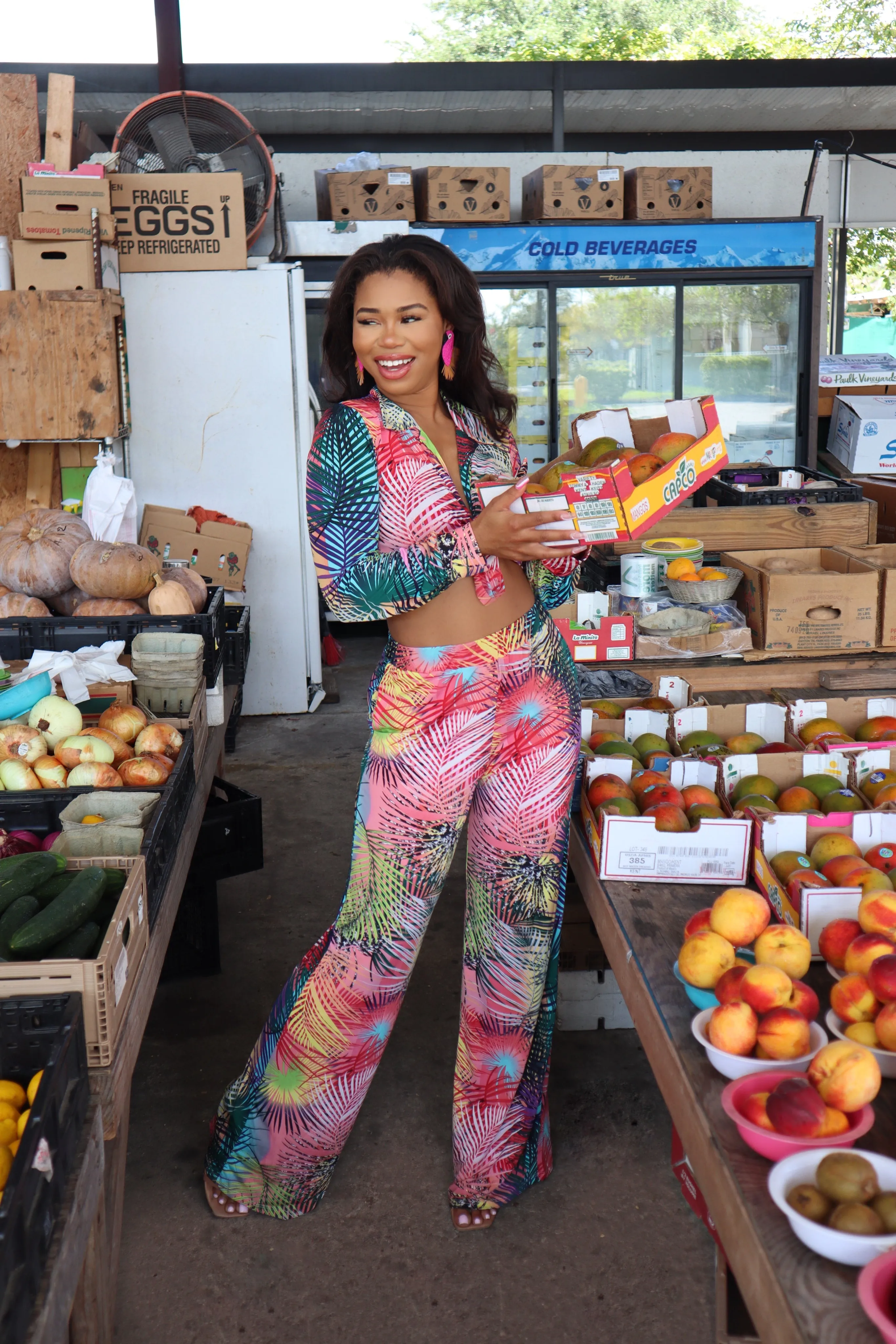 Tropical Vibes Pant Set w/the Pockets  SMALL-3X