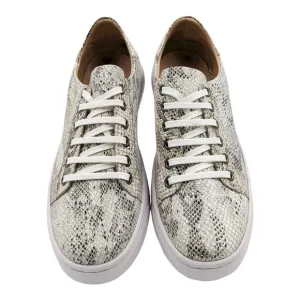 Two Pretty Leather Snakeskin Sneakers Little Girls