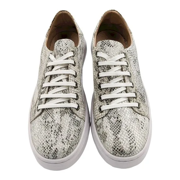 Two Pretty Leather Snakeskin Sneakers Little Girls