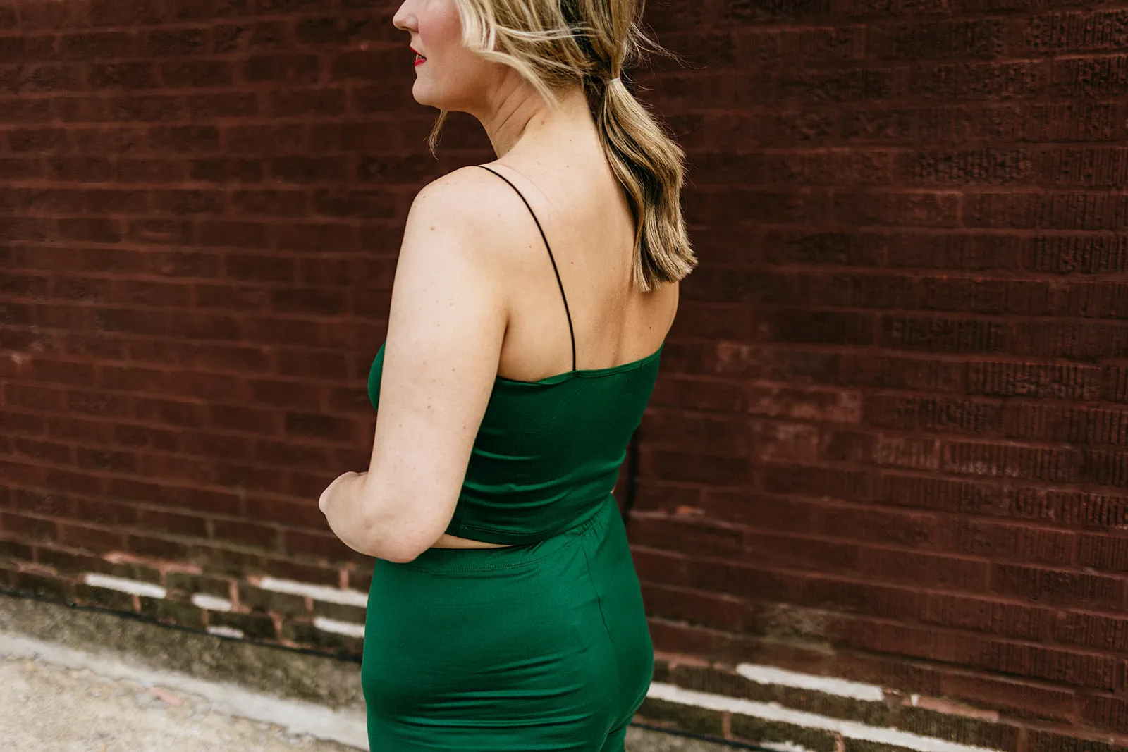 vada winter bralette in evergreen