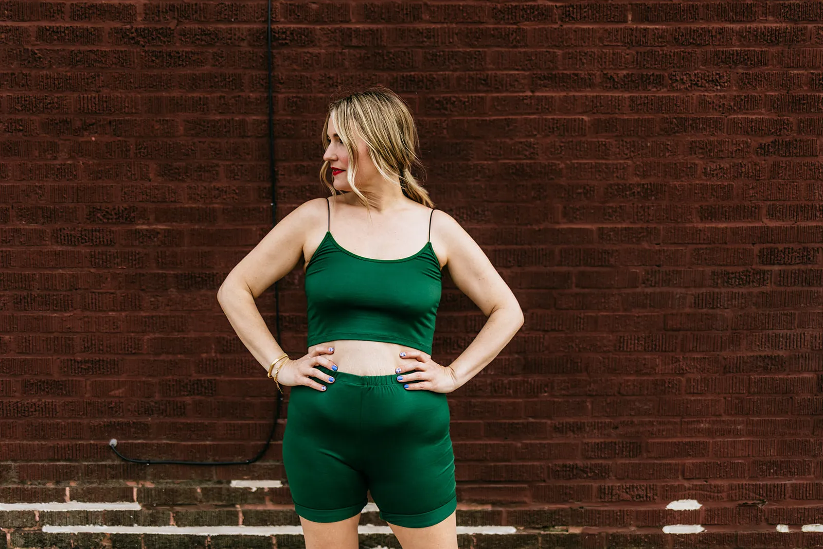 vada winter bralette in evergreen