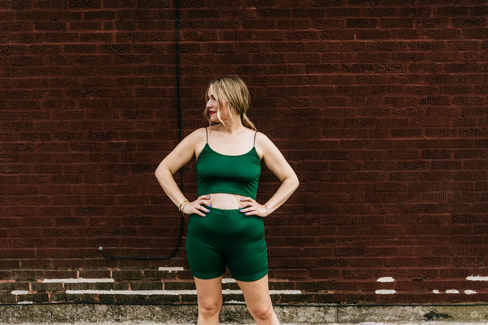 vada winter bralette in evergreen