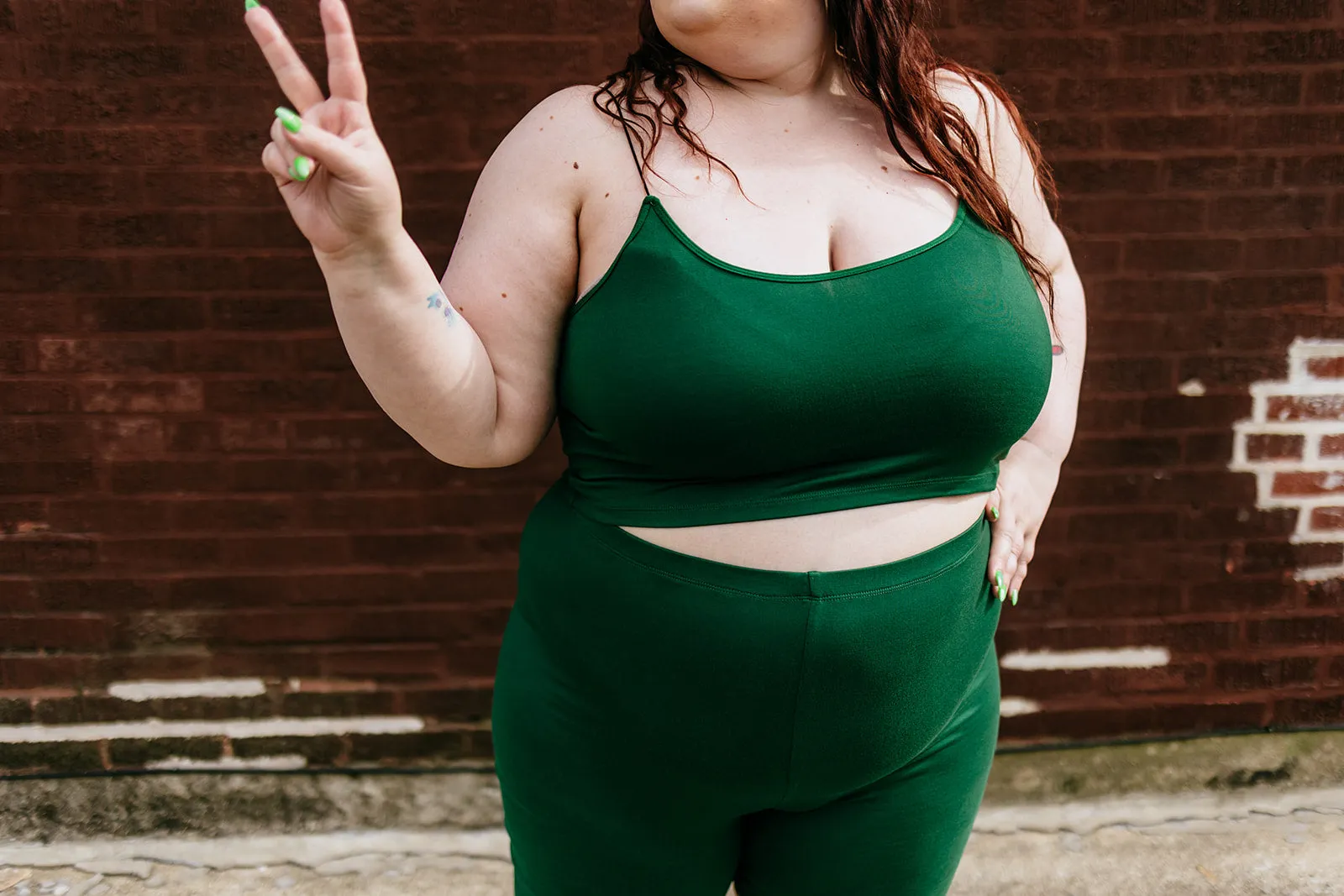 vada winter bralette in evergreen