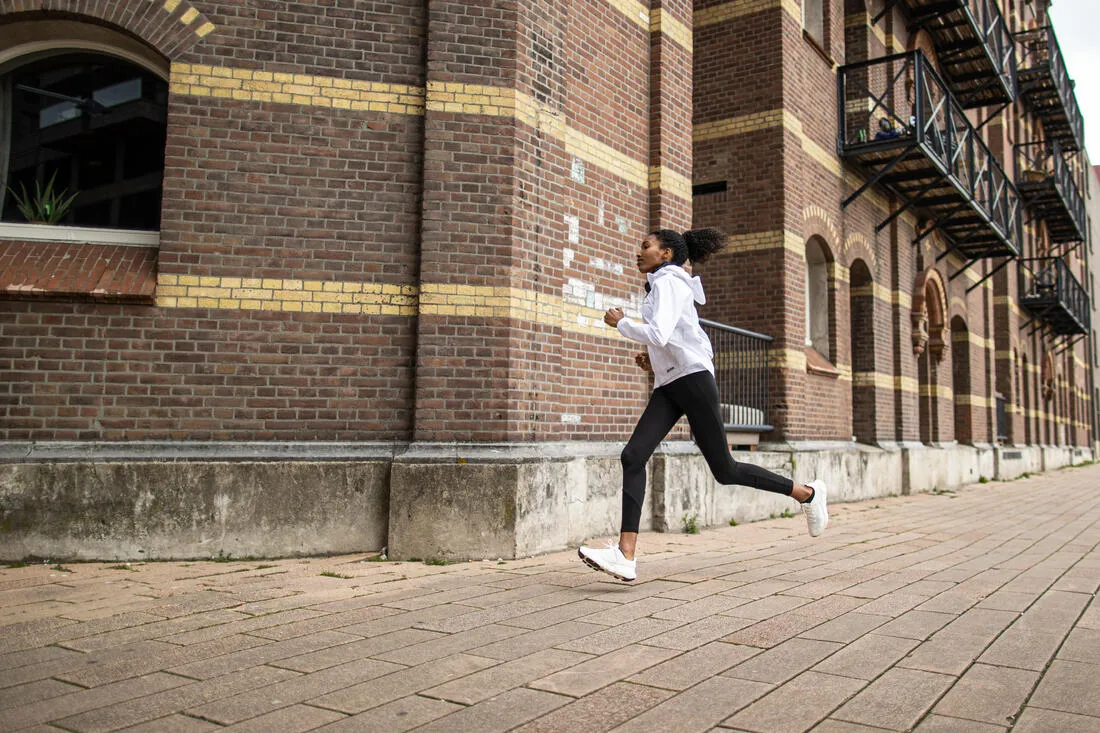 Women's Waterproof Running Jacket - KIPRUN Run 100 Rain - White