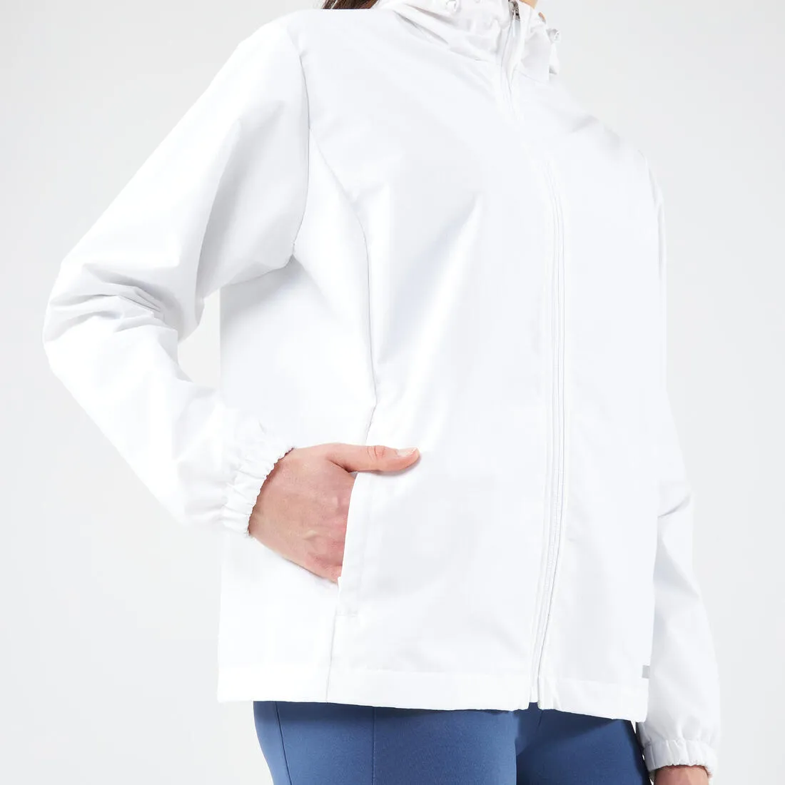 Women's Waterproof Running Jacket - KIPRUN Run 100 Rain - White