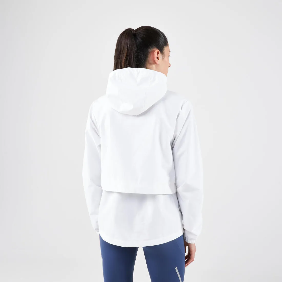 Women's Waterproof Running Jacket - KIPRUN Run 100 Rain - White
