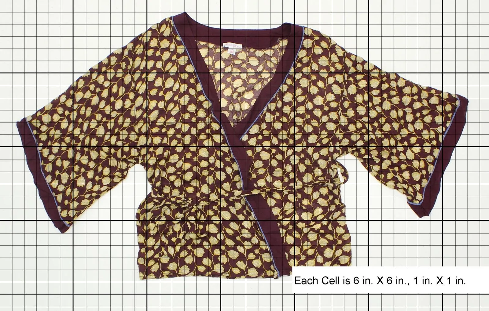 Xhilaration Women's Floral Wrap Kimono Maroon Medium