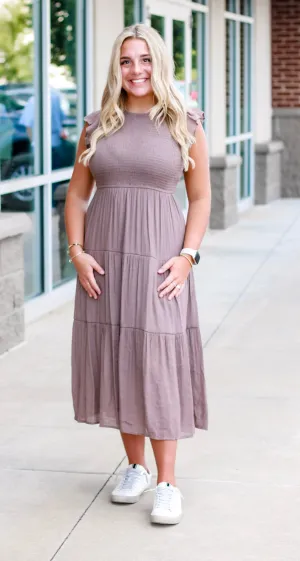 Your Best Bet Dress in Mocha